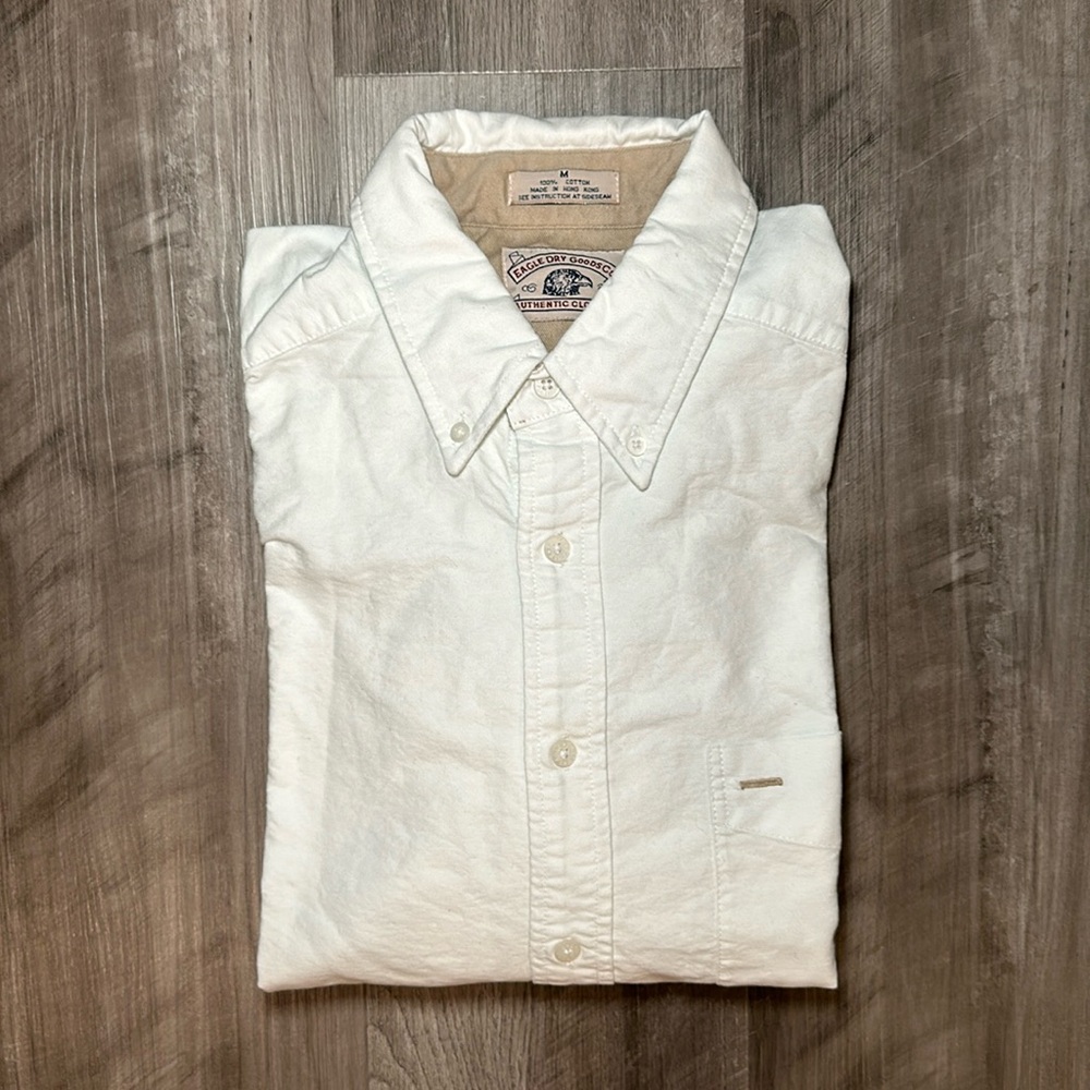 Firestone Bridgestone Gum Dipped Eagle Dry Goods Long Sleeve Button Down - Med